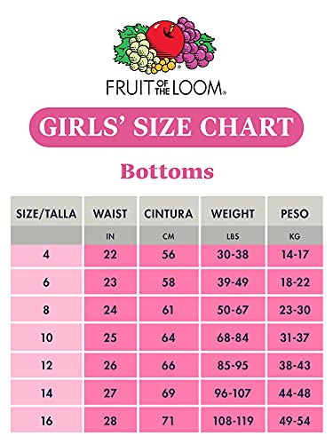 Fruit of the Loom Girls' Cotton Hipster Underwear, 20 Pack-Fashion Assorted, 4